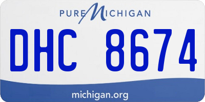 MI license plate DHC8674