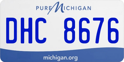 MI license plate DHC8676
