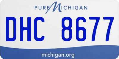 MI license plate DHC8677
