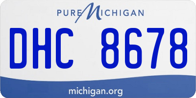MI license plate DHC8678