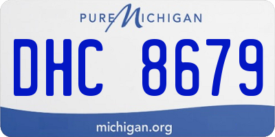 MI license plate DHC8679