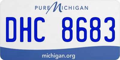 MI license plate DHC8683