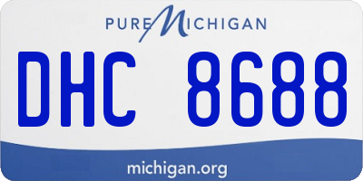 MI license plate DHC8688
