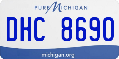 MI license plate DHC8690