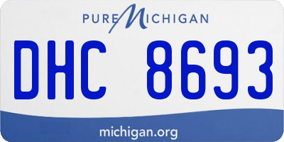 MI license plate DHC8693