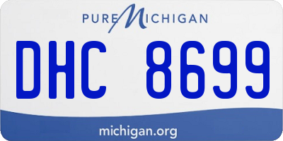 MI license plate DHC8699