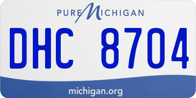 MI license plate DHC8704