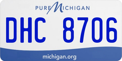 MI license plate DHC8706