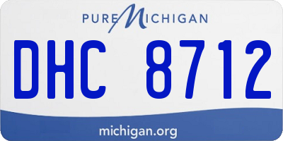 MI license plate DHC8712
