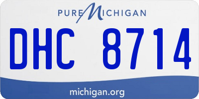 MI license plate DHC8714
