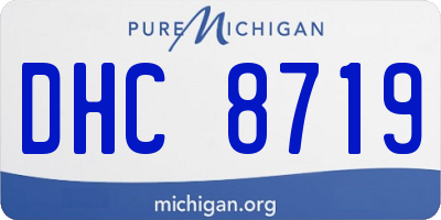 MI license plate DHC8719