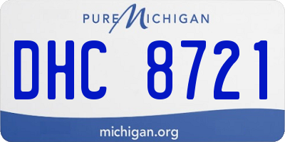 MI license plate DHC8721