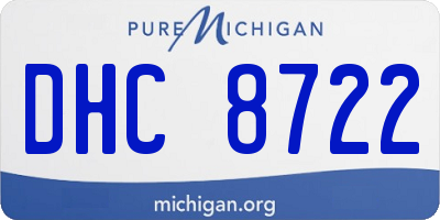 MI license plate DHC8722