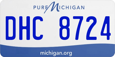 MI license plate DHC8724
