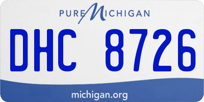 MI license plate DHC8726