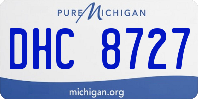 MI license plate DHC8727