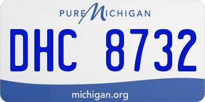 MI license plate DHC8732