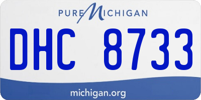 MI license plate DHC8733