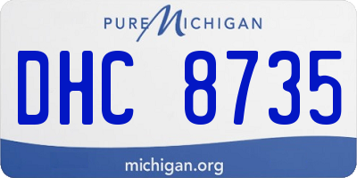 MI license plate DHC8735