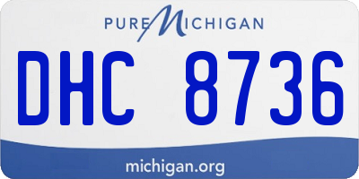 MI license plate DHC8736
