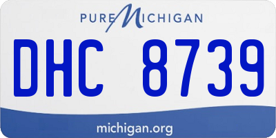 MI license plate DHC8739