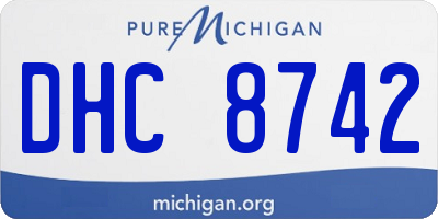 MI license plate DHC8742