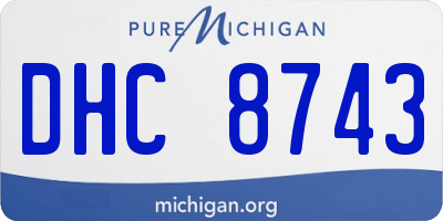 MI license plate DHC8743