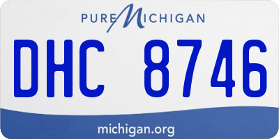 MI license plate DHC8746