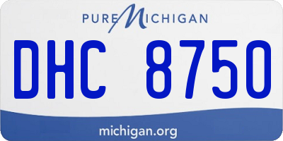 MI license plate DHC8750