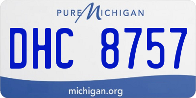 MI license plate DHC8757