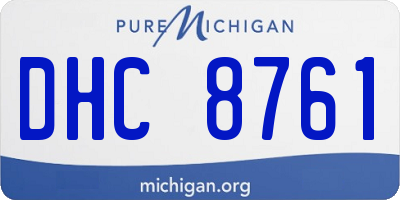 MI license plate DHC8761