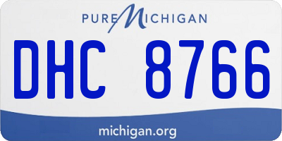MI license plate DHC8766