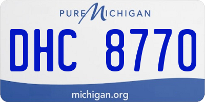 MI license plate DHC8770