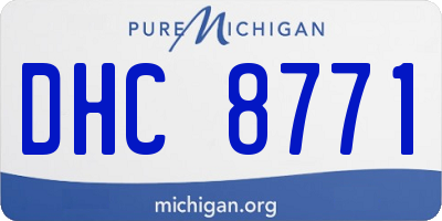 MI license plate DHC8771