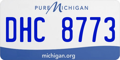 MI license plate DHC8773