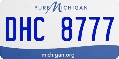 MI license plate DHC8777