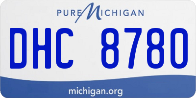 MI license plate DHC8780
