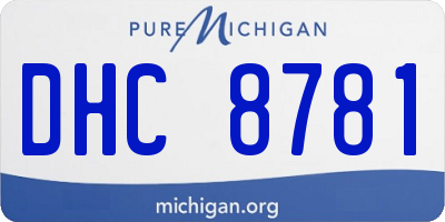 MI license plate DHC8781