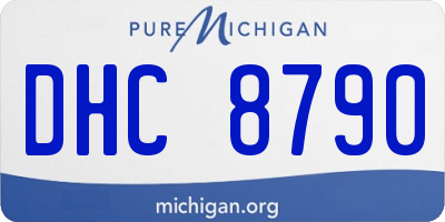 MI license plate DHC8790