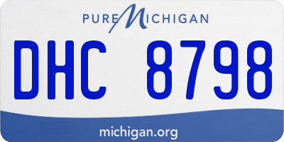 MI license plate DHC8798