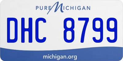 MI license plate DHC8799