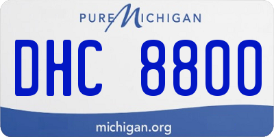 MI license plate DHC8800
