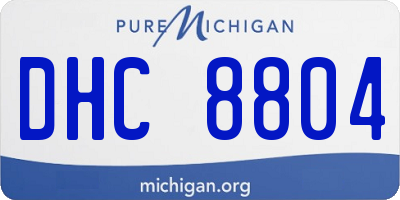 MI license plate DHC8804