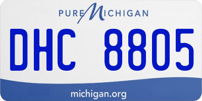 MI license plate DHC8805