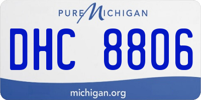 MI license plate DHC8806