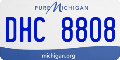 MI license plate DHC8808