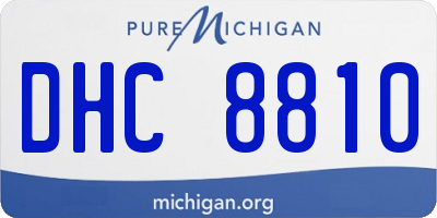 MI license plate DHC8810