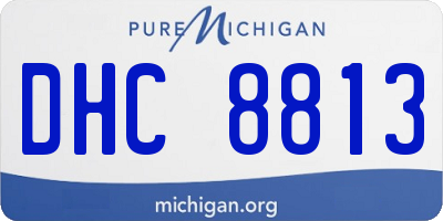 MI license plate DHC8813