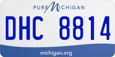 MI license plate DHC8814