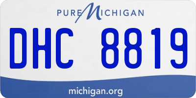 MI license plate DHC8819